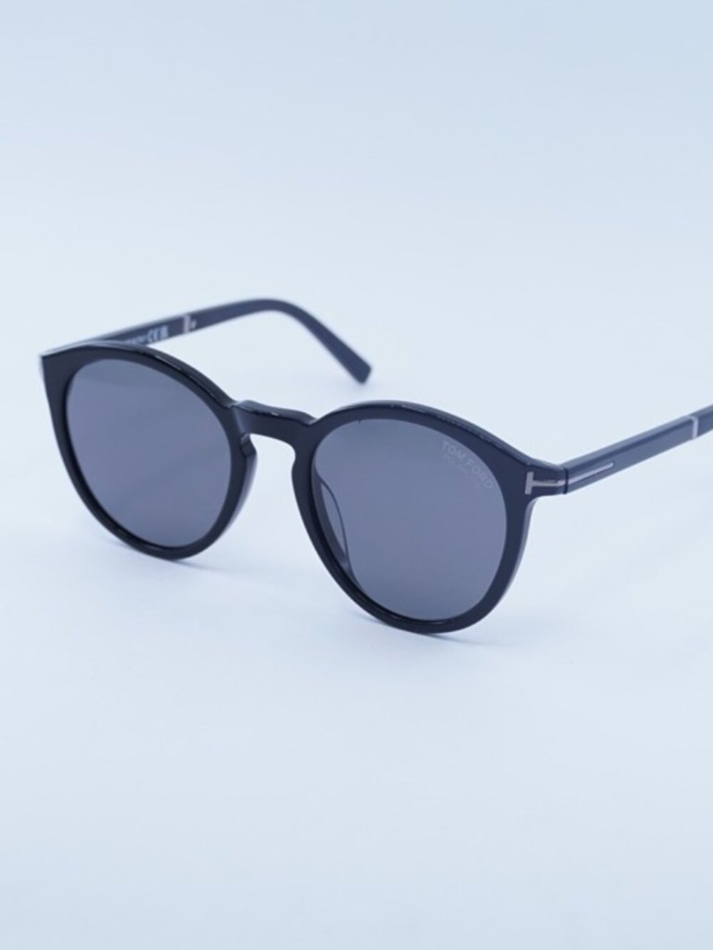 Tom Ford Elton FT1021-N 01D Sunglasses Black Round Frame, Polarized Lenses
